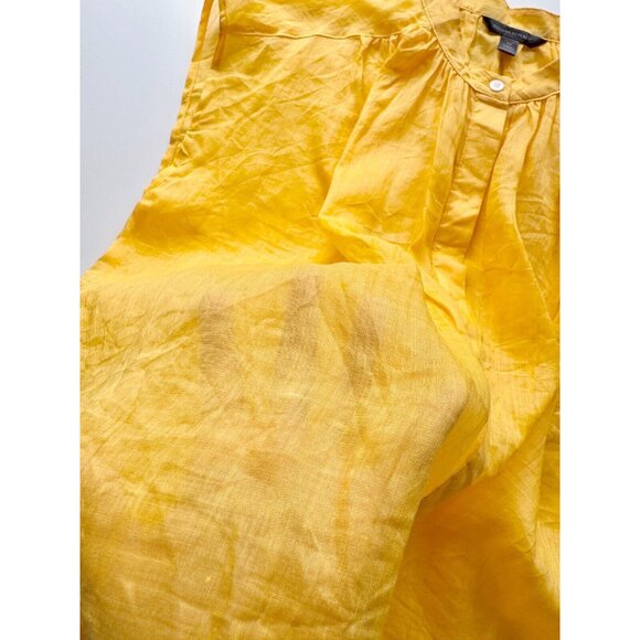 NWT BANANA REPUBLIC Golden Hour Yellow Oversized Ramie Shirt Blouse, Size S - Picture 8 of 12